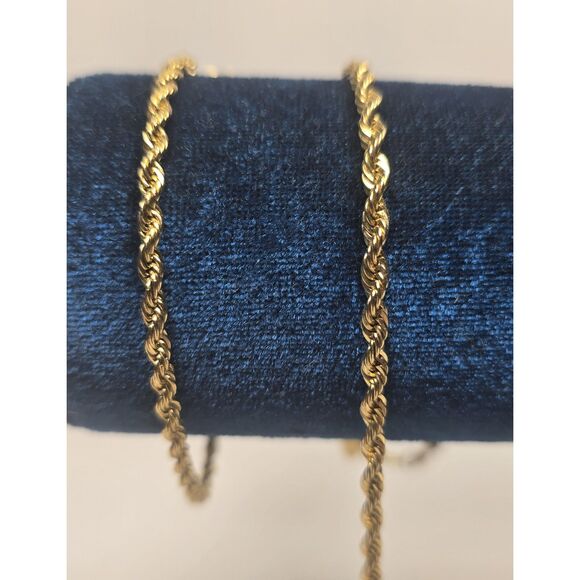 Vintage Gold Plated Rope Chain Necklace & Bracelet Set American Showcase Korea - Picture 4 of 6